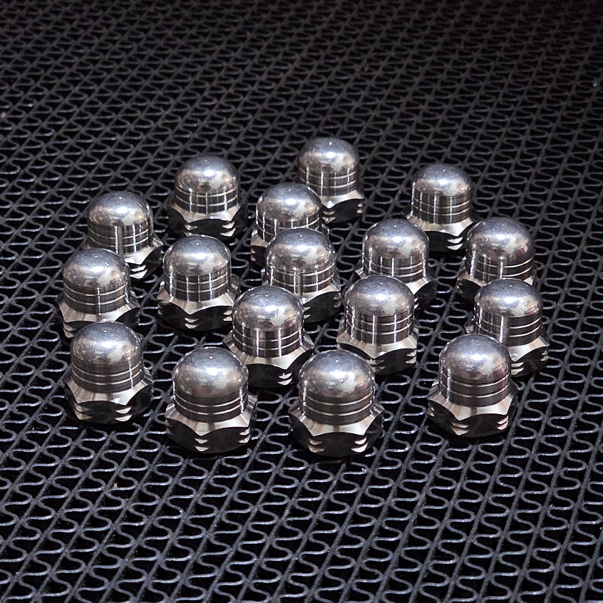 mur 14 mur m10 TOPI mur baut 14 stainless custom handmade bubut (DRAT HALUS)