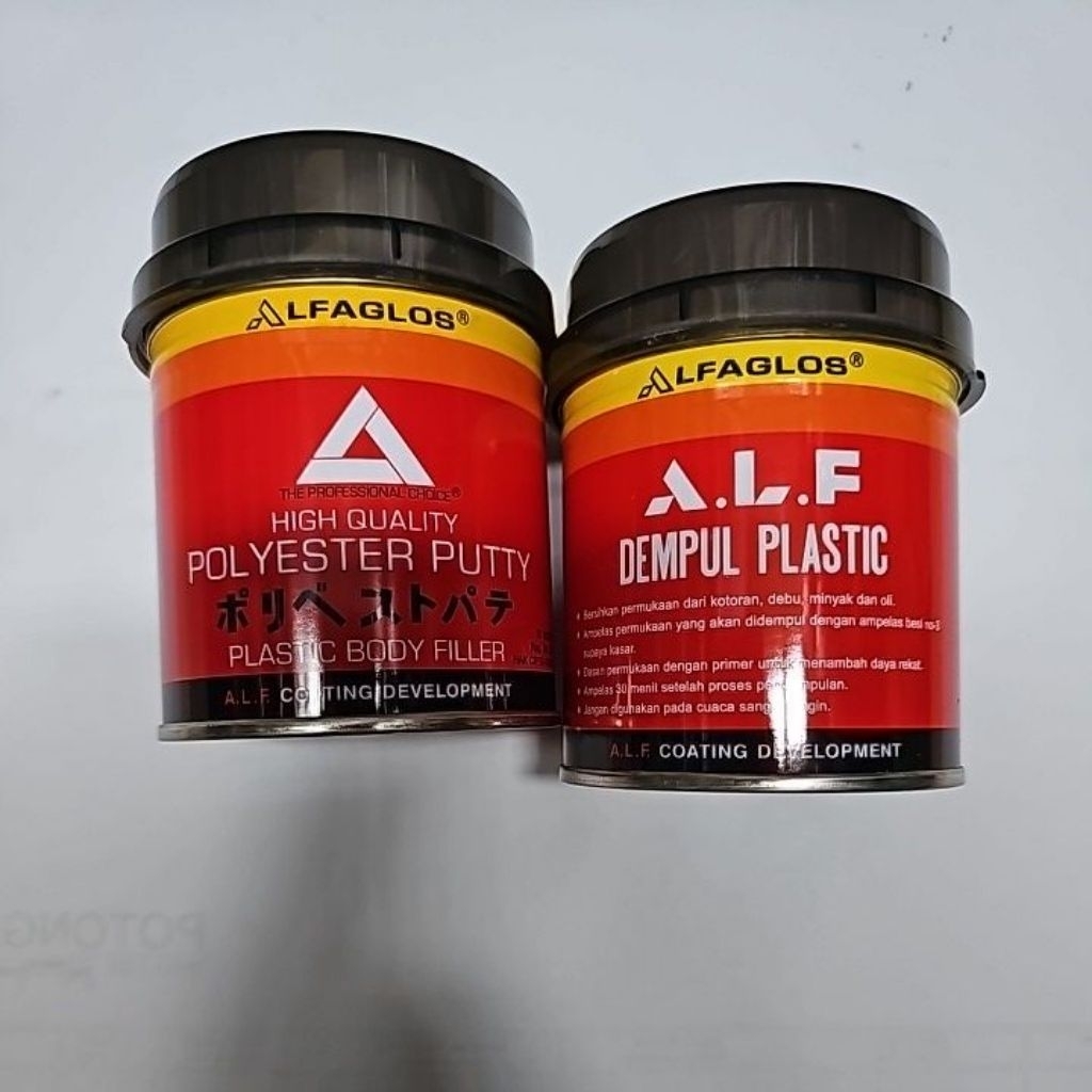 Dempul Alfaglos 1/4 KG / Alfaglos 250 Gr / Dempul Plastik Kemasan 250 Gram