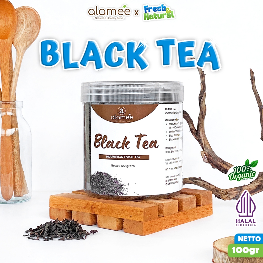 

Black Tea Teh Organic Bunga Kering Hitam Dried Alami Organik Herbal 25gr fresh and natural