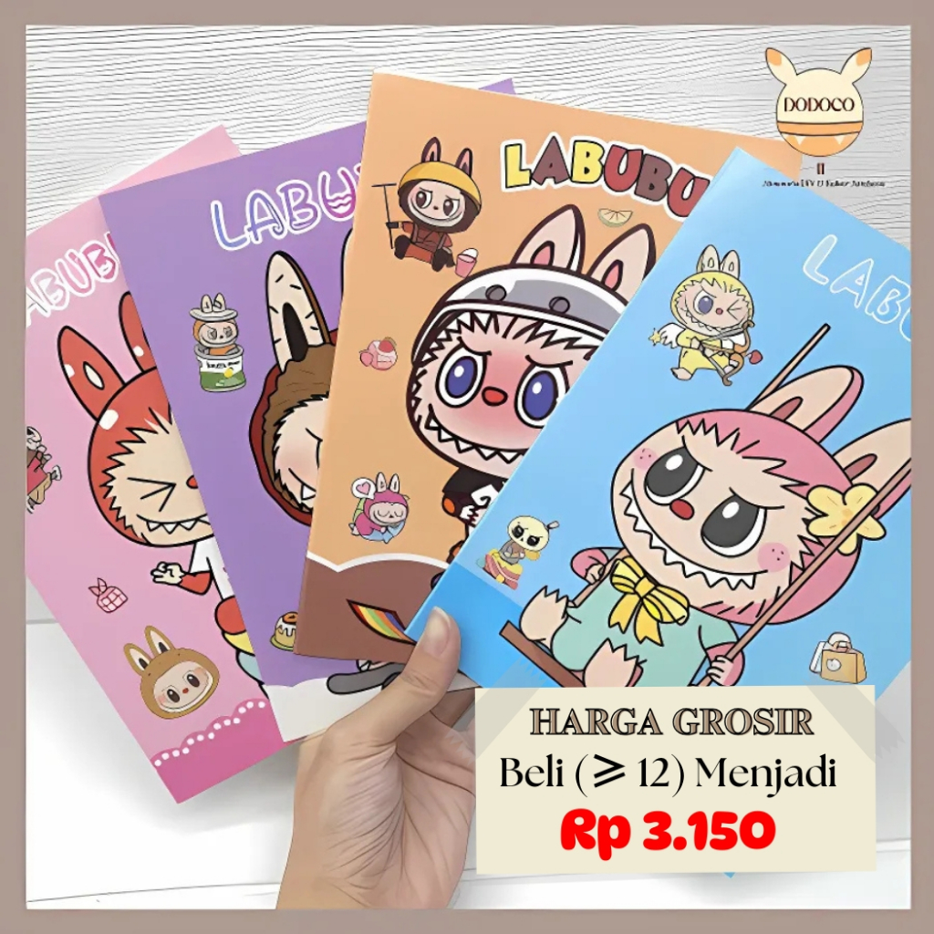 

Buku Tulis Labubu/ Notebook Karakter Lucu Buku Catatan Sekolah Buku Tulis Kertas A5