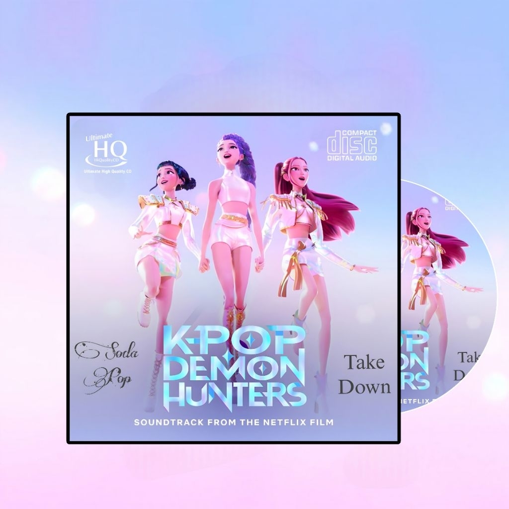 Kaset CD K-Pop Demon Hunters Soundtrack Filem - CD Mobil Lagu Soundtrack Filem KPop Demon Hunters Te