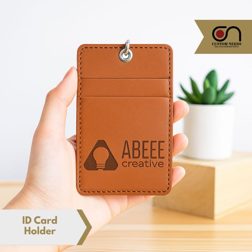 

Id Card Holder Kulit Pu Lanyard Name Tag Custom Grafir
