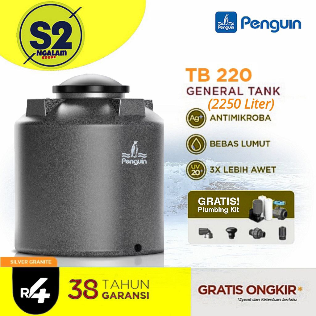 Tandon Air /Toren Air /Tangki Air - PENGUIN TB 220 R4 2200 Liter (Invoice)