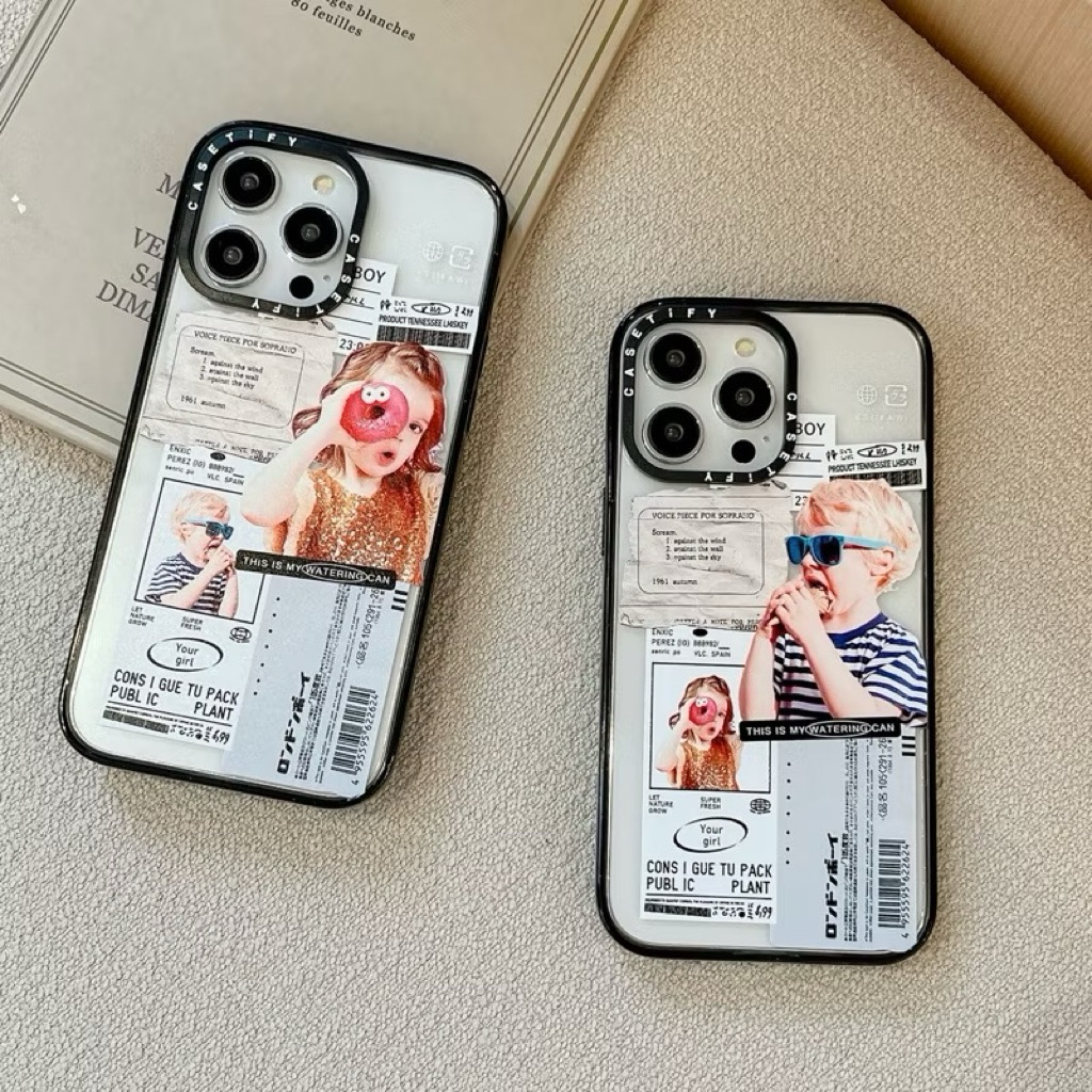 Casetify Couple Kids Boy Girl Donut Adlv Barcode Full Cover For Iphone 17 17Air 17Pro 17Promax 16 16