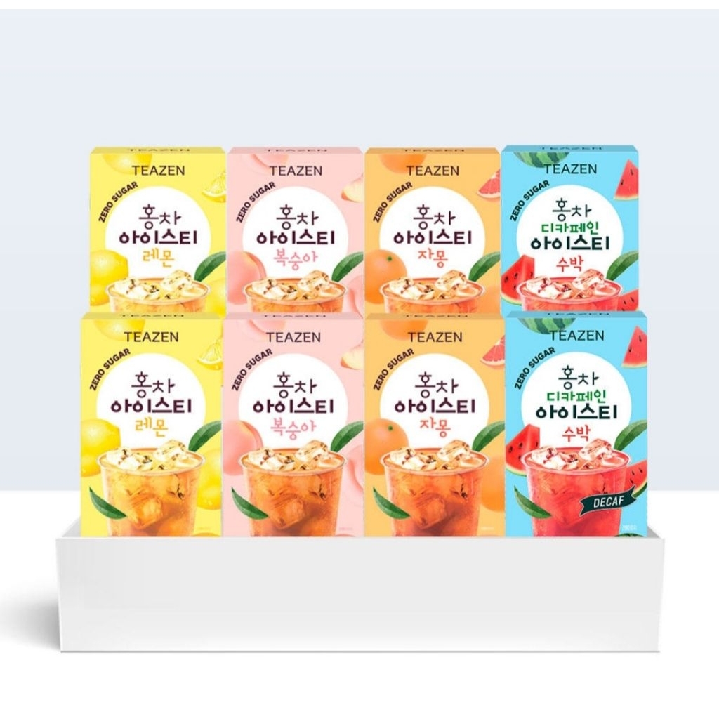 

TEAZEN Zero Sugar Black Iced Tea - Teh Diet Korea per 1 stick 5g | Watermelon | Grapefruit | Lemon | Peach