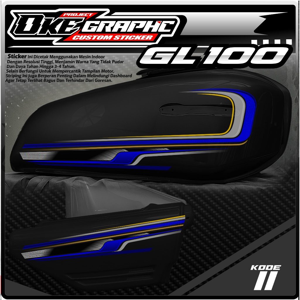 11 STIKER STRIPING MOTOR GL 100 - STRIPING MOTOR GL 100