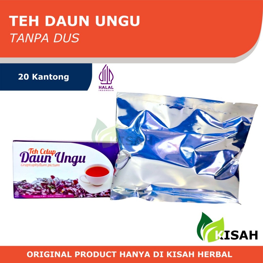 

[TANPA DUS] Teh Daun Ungu Tanpa Dus 20 Kantong - Herbal Daun Ungu Asli - Cegah Wasir, Anti Peradangan, Tingkatkan Imun