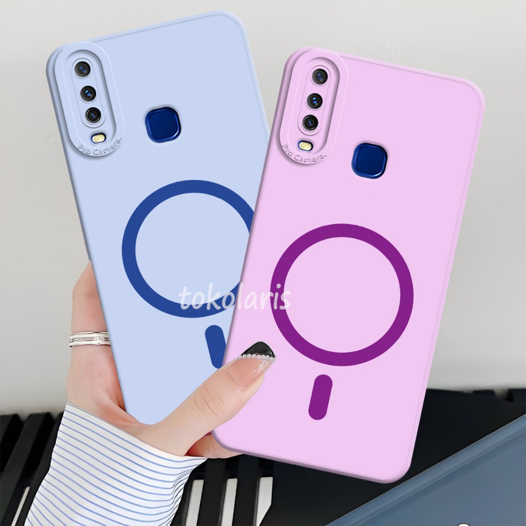 (TL-02) VIVO Y11 - Y12 - Y12i - Y15 - Y17 - Y19 Softcase Procamera Silicon Case motif magsafe pastel