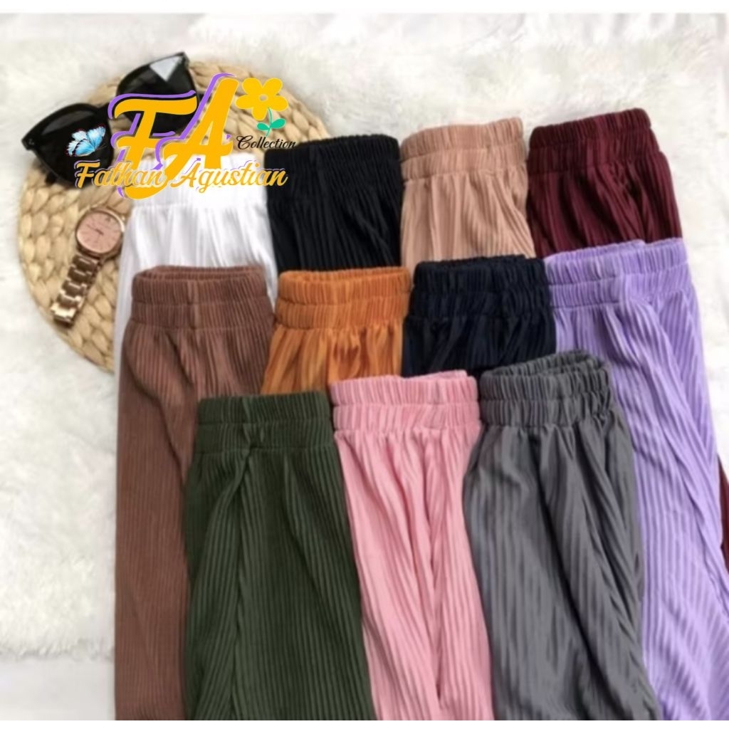 Celana Kulot Plisket Lidi Pendek Jumbo/Celana Kulot Plisket Harian Wanita/Celana Hotpans Wanita/Cela