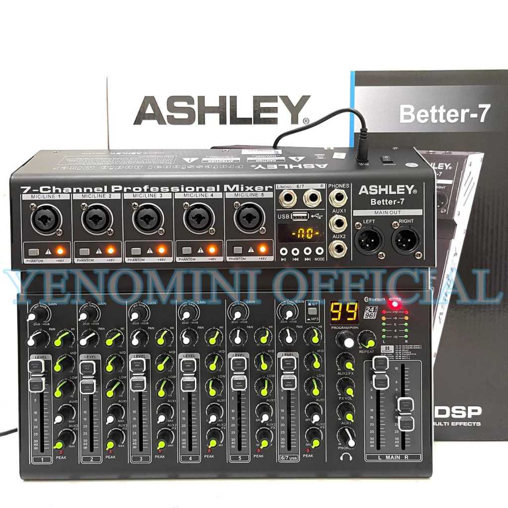 Mixer Audio Ashley Better 7 7channel Original Better7 Series Mixing 7 Bagus ( Bisa COD )