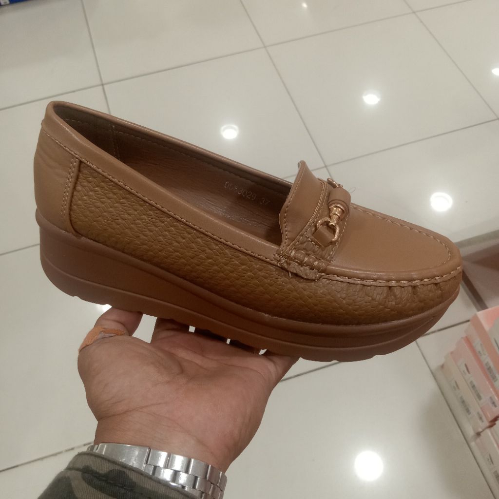 GENNY SEPATU WEDGES SLIP ON WANITA ORIGINAL