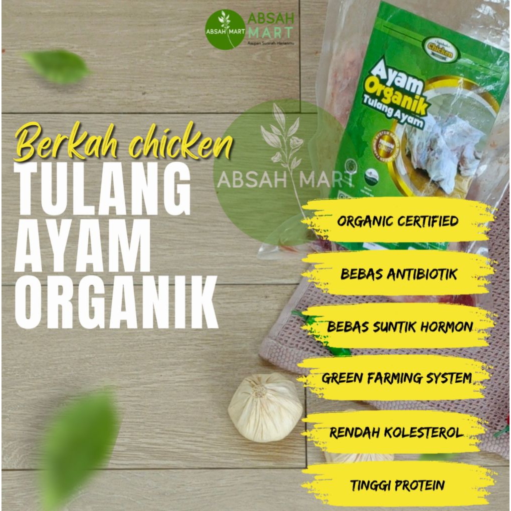 

Tulang Ayam Organik/Ayam Probiotik BERKAH CHICKEN kemasan 900-1000 gram Natural Sehat tanpa MSG non GMO
