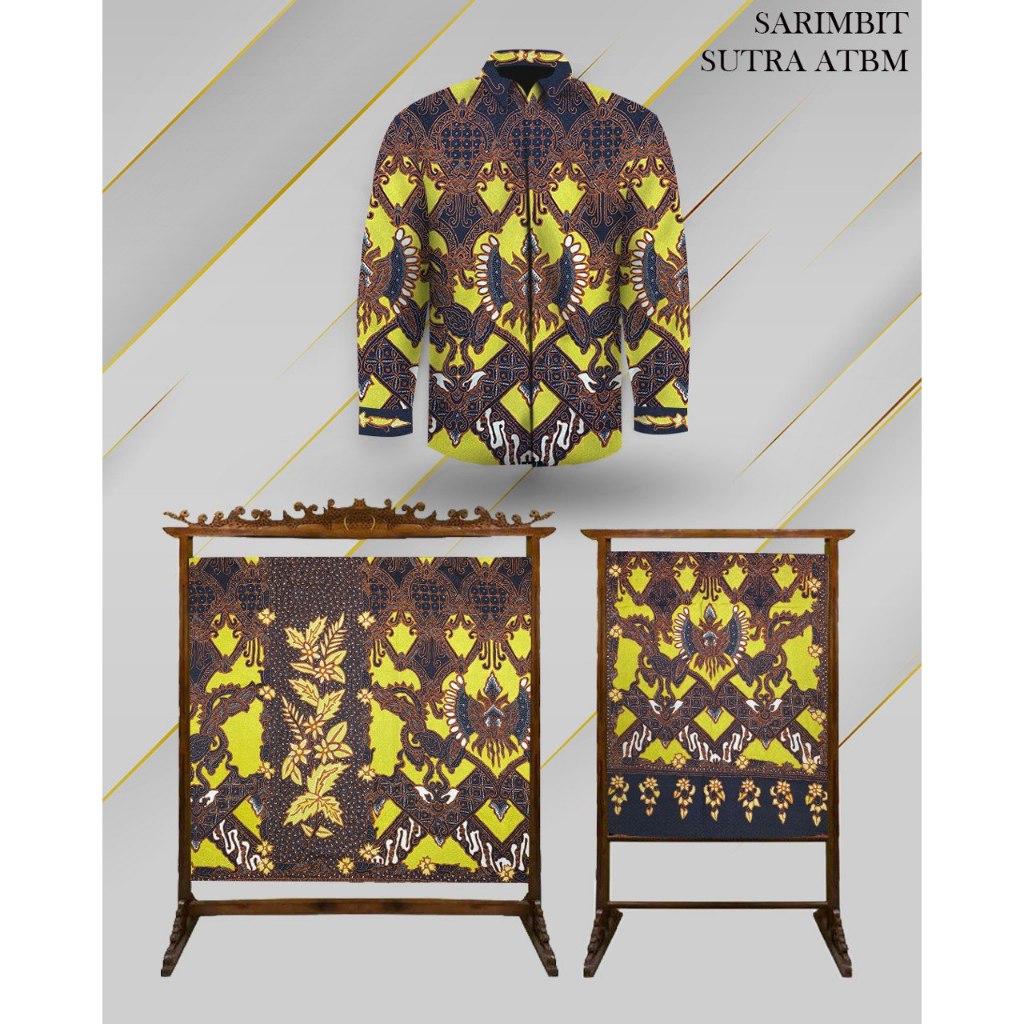 Kain Batik Tulis Couple Pasangan Sarimbit Sutra Kuning ATBM BCHYT