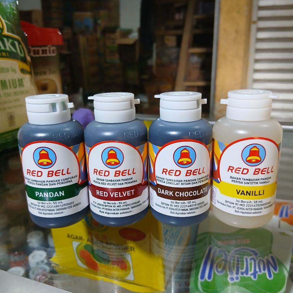 

Perisa dan Pewarna RedBell 55ml - Esen Redbell