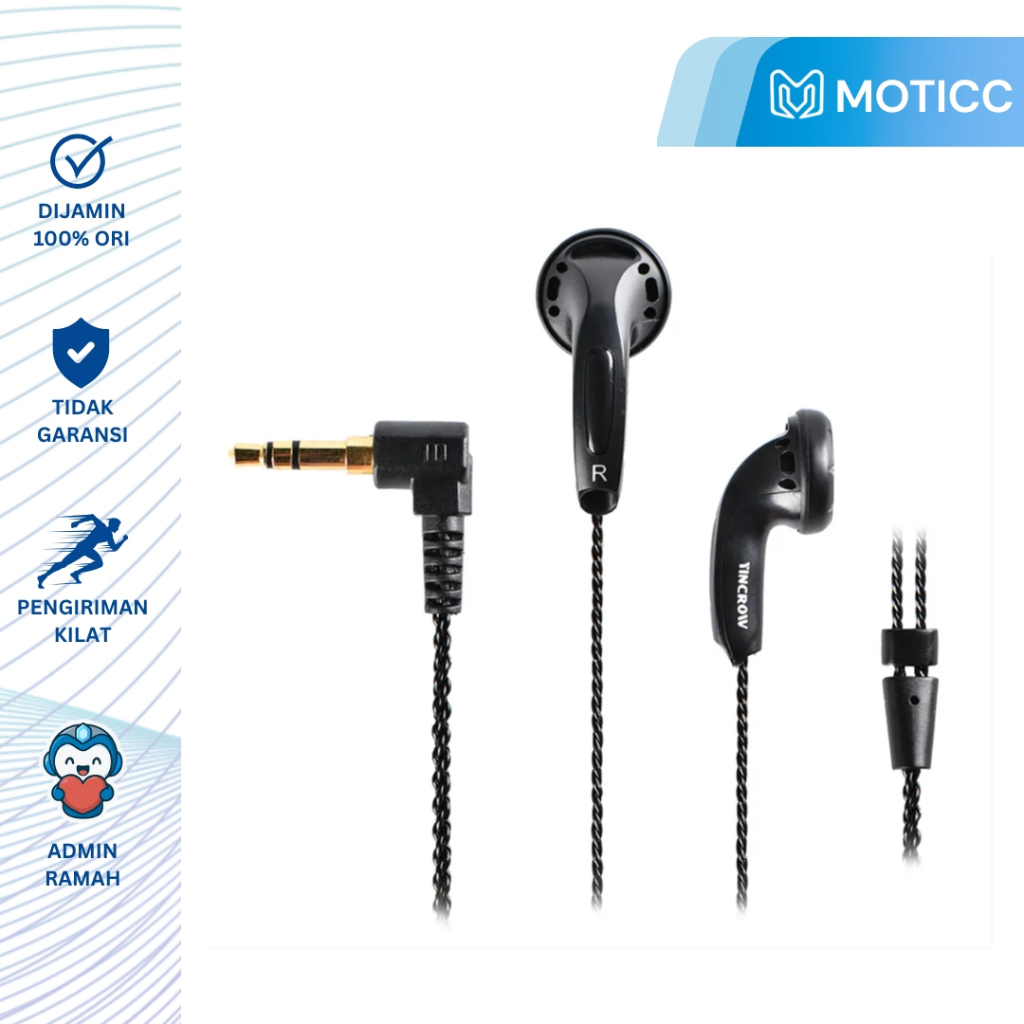 Earbud Yincrow RW9 Braided Cable Basshead Earphone