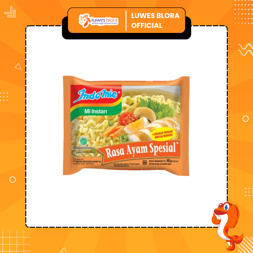 

Indomie mie rasa ayam special 68gr