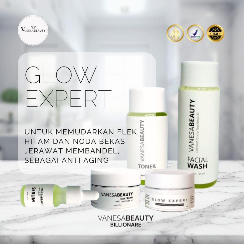 VANESHA SKINCARE PAKET MENCERAHKAN MENGGLOWINGKAN KULIT JENIS PAKET ULTIMATE, ACNE, WHITENING, GLOW 
