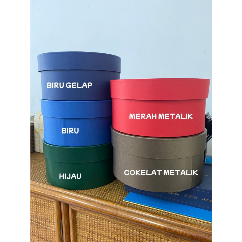 

[Diameter 22 x T 11.5 cm] Box Hampers/Gift Box/Kotak Kado/Box Bunga/Flower Premium - Round/Bulat