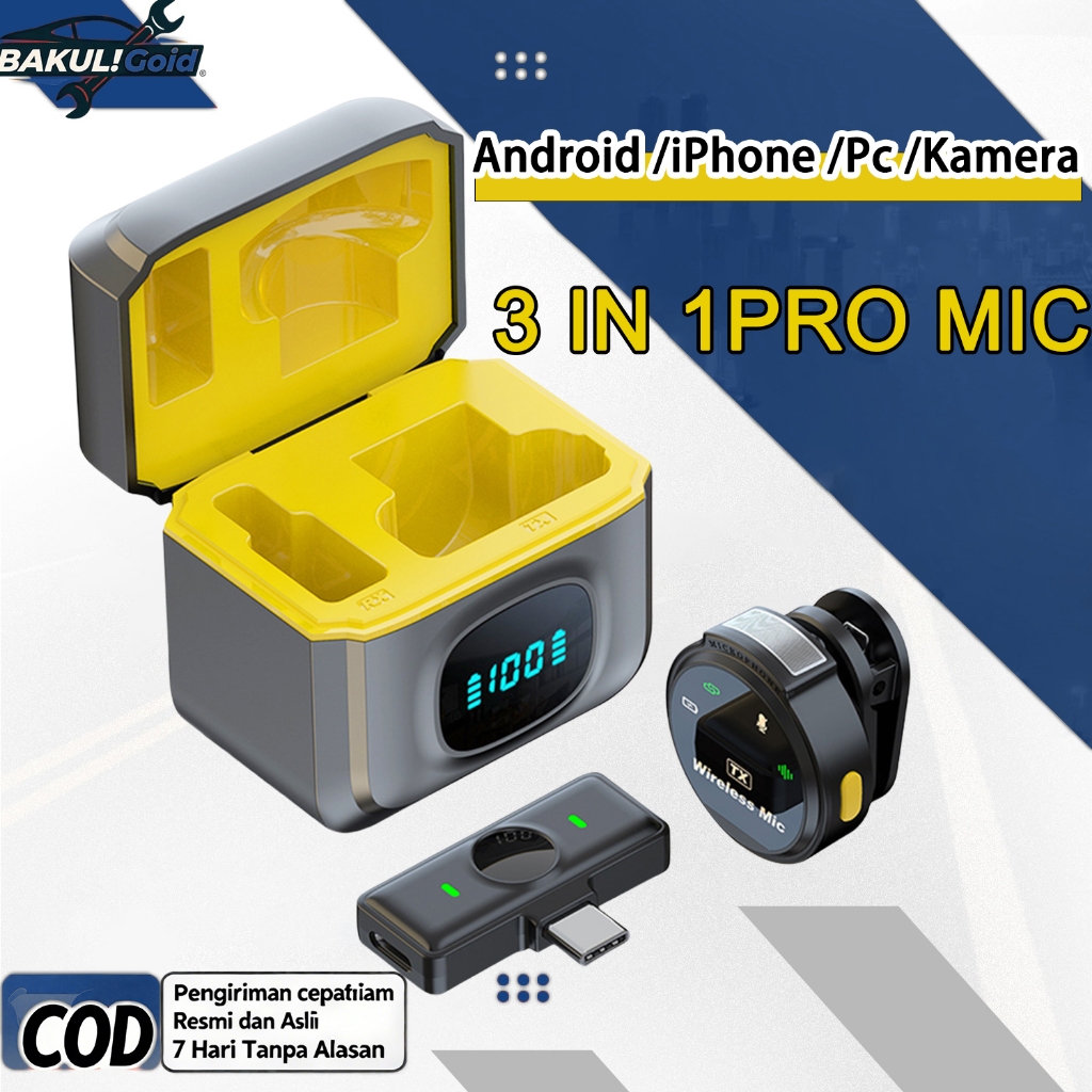 Mikrofon Nirkabel Mikrofon Magnetik Clip On Mic Lavalier Mikrofon HP Plug & Play Mikrofon Nirkabel d