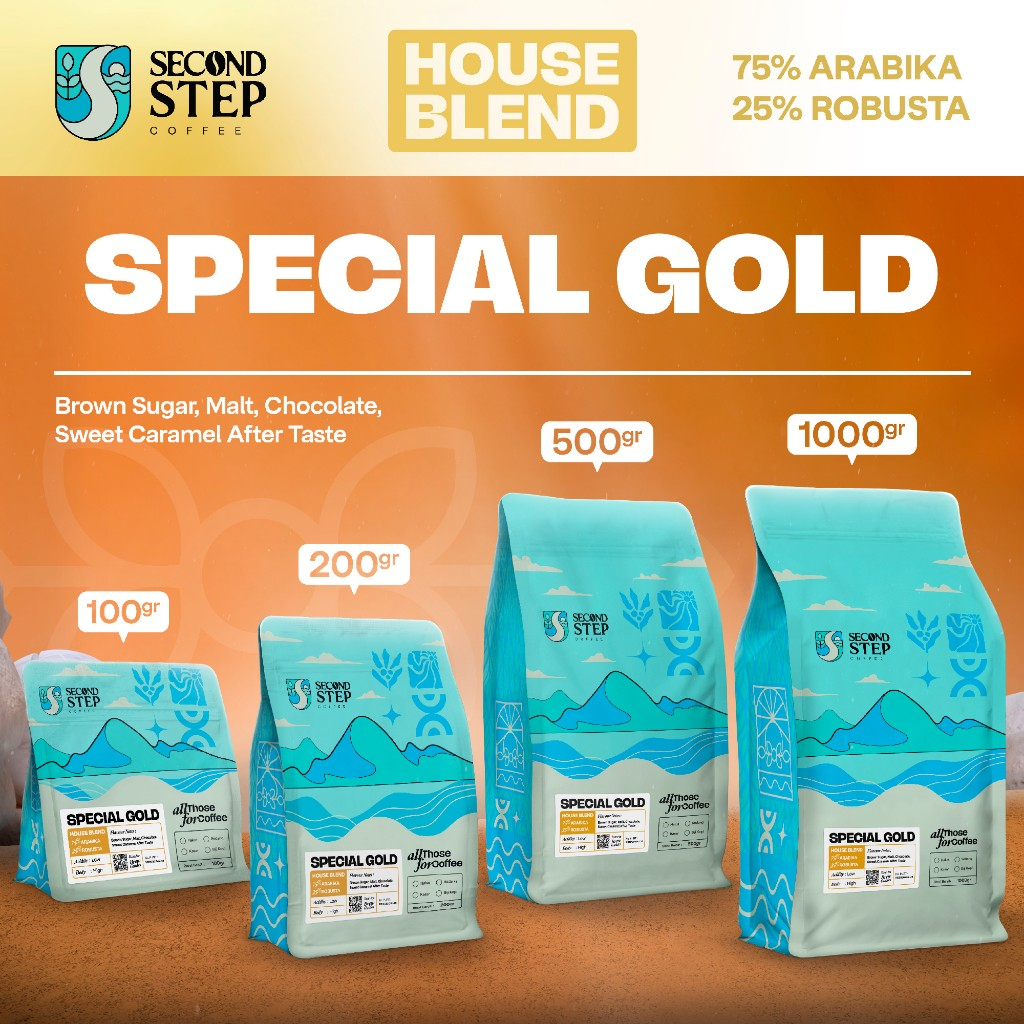 

Kopi Espresso Special Gold Blend Coffee Arabica Robusta Biji Bubuk