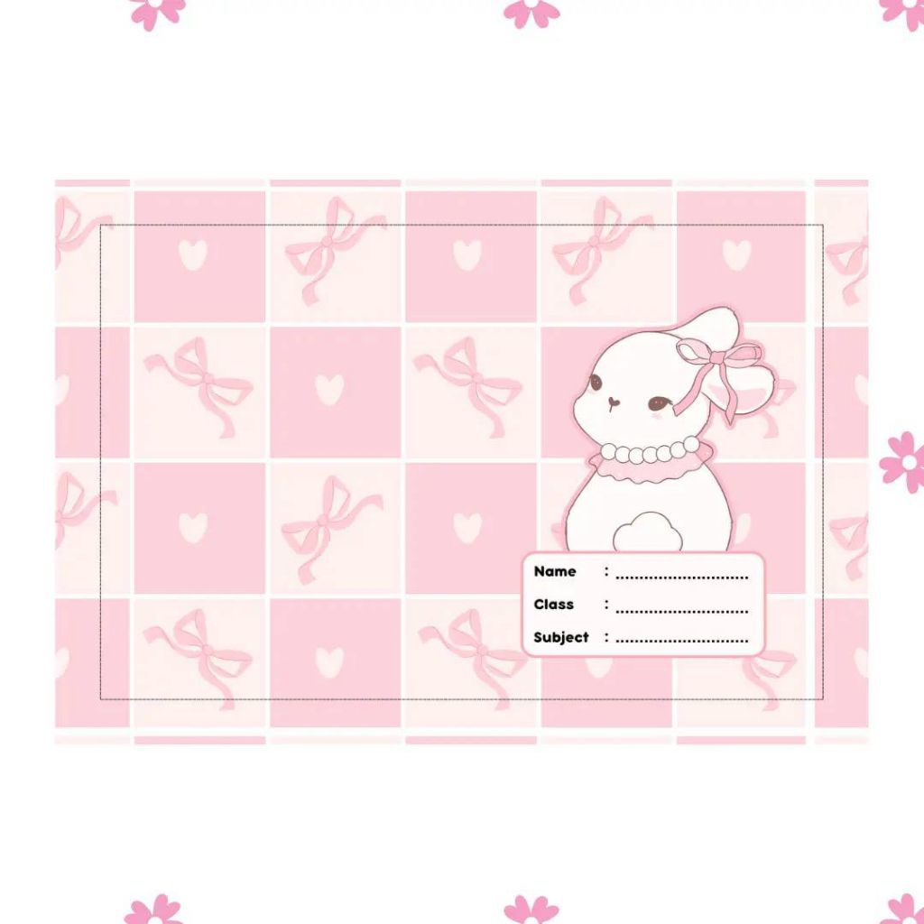 

buku tulis pink kelinci cute