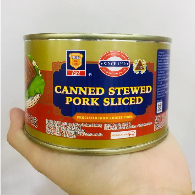 

MaLing Canned STEWED Pork Sliced 397gr Daging Babi Dalam Kaleng