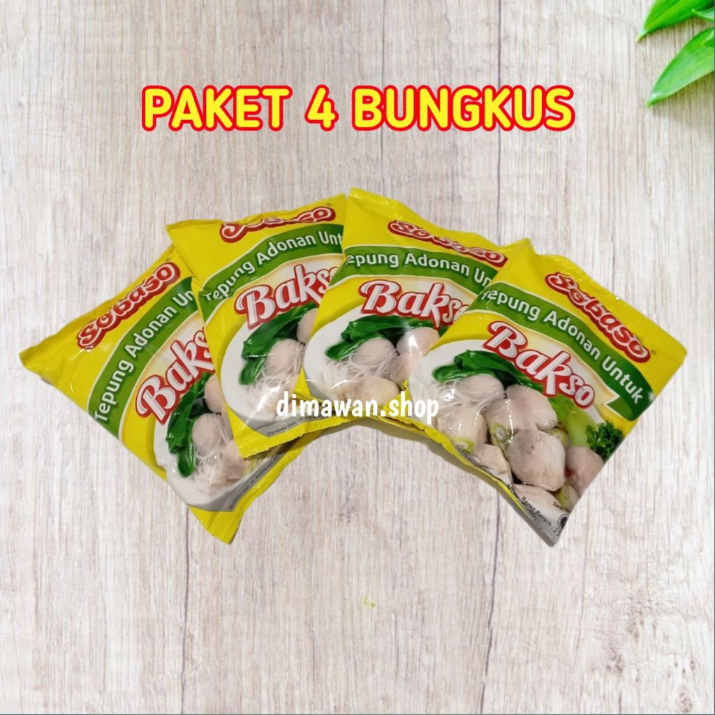 

SOBASO tepung bakso adonan komplit 250 gram ( 4pcs )