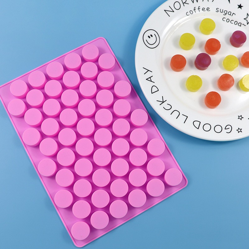 DekorKue Cetakan Silikon Permen Coklat Puding Jelly Kue 55 Bulat Silinder Kecil – Cetakan Serbaguna 