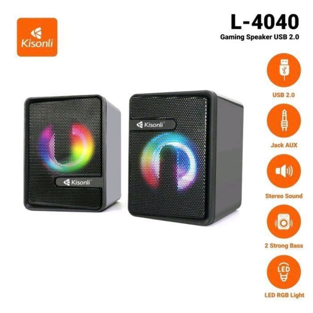 Kisonli L4040 Speaker Gaming Kisonli L4040 Speaker Laptop Speaker Komputer Kisonli L 4040 With Led C