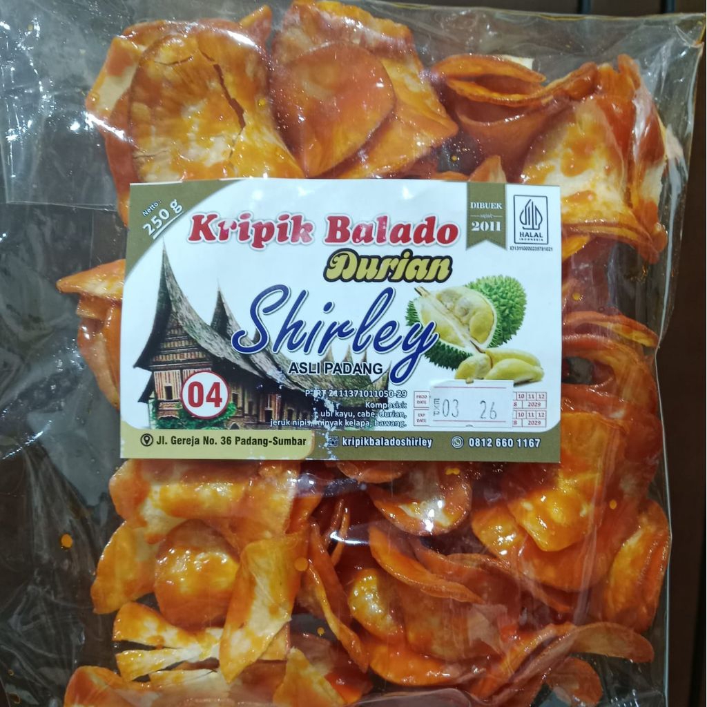 

Kripik Balado Durian Shirley 250 gr