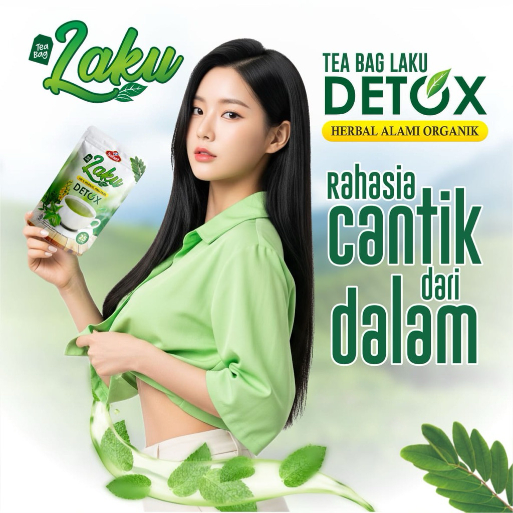

Teh Herbal Detox LAKU / Teh Herbal Isi 25 Kantung Celup / Teh Herbal Organik / Teh Jati Cina / Teh Daun Kelor / Green Tea