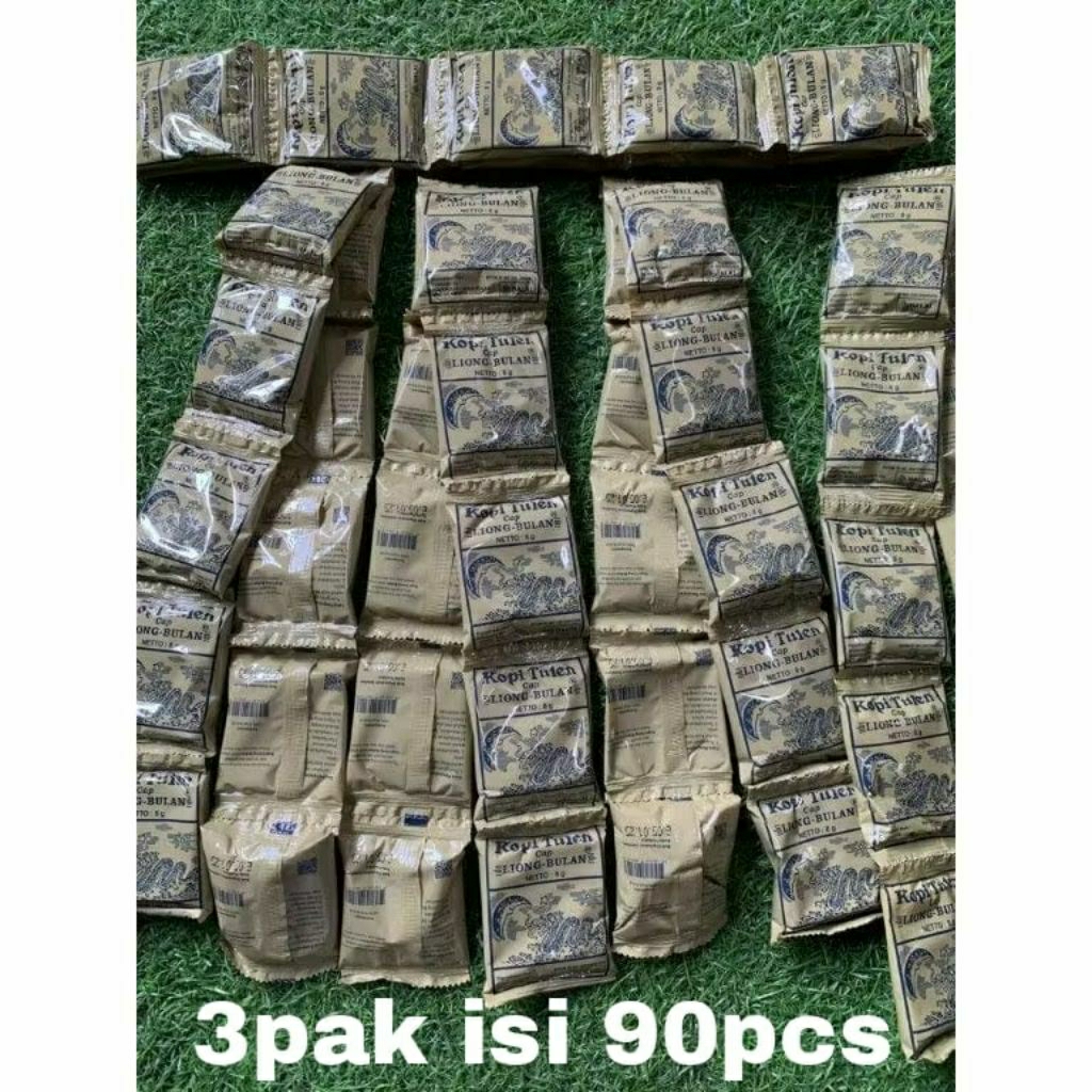 

3Pak Kopi Cap Liong Bulan Tanpa Gula 8g Termurah ( isi 90pcs sanchet )