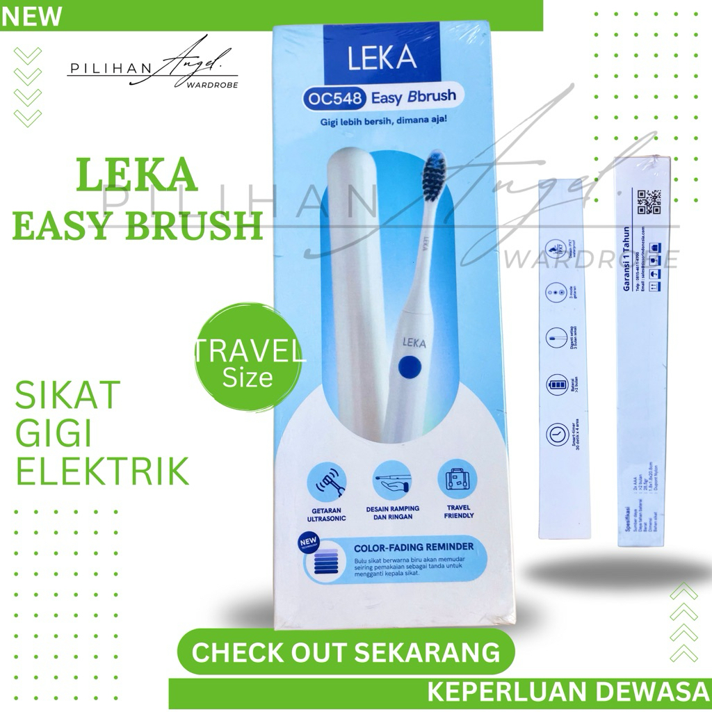 NEW- SEGEL LEKA OC548 Easy Bbrush - Electric Toothbrush Sikat Gigi Elektrik Sonic TRAVELING TRAVEL F