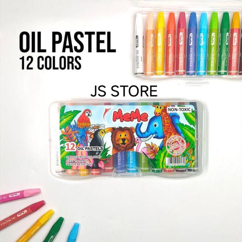 

Krayon Crayont Oil Pastel MeMe 12 Warna