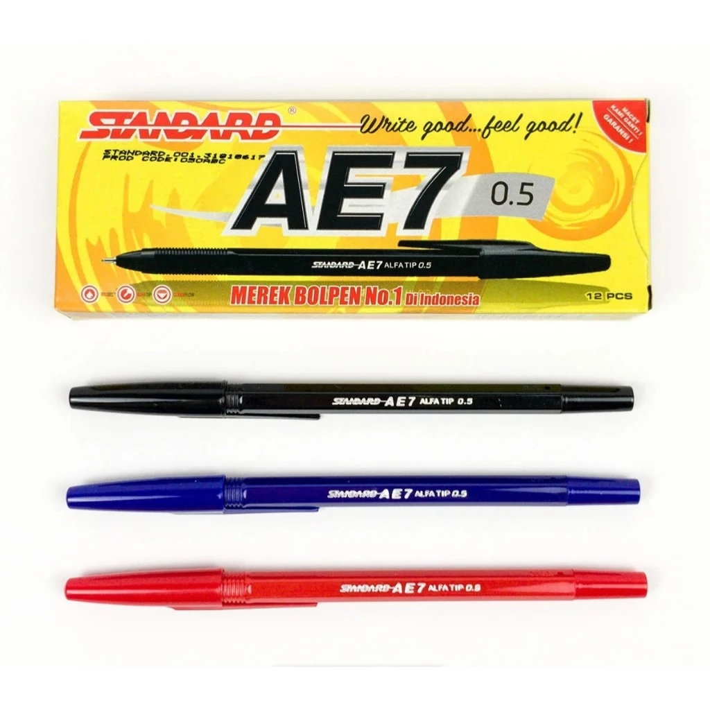 

Standard - Pulpen AE7 Alfatip 0.5 ( Alat Tulis / Pen / Ballpoint / Pena ) isi 12 pcs