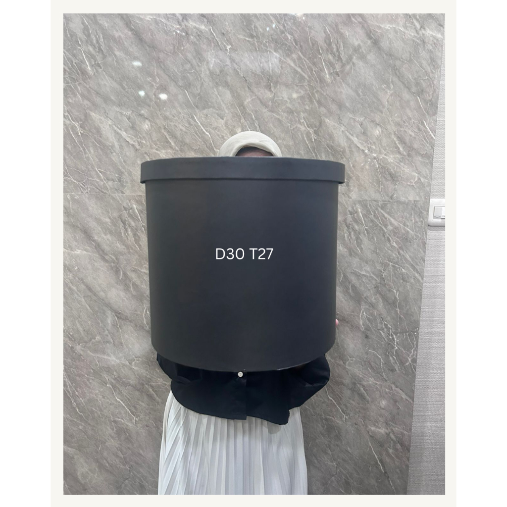 

Box Bunga Bloombox D30 T27 Diameter 30cm | Giftbox bulat | Round Flower Box/ Box Bunga Bulat