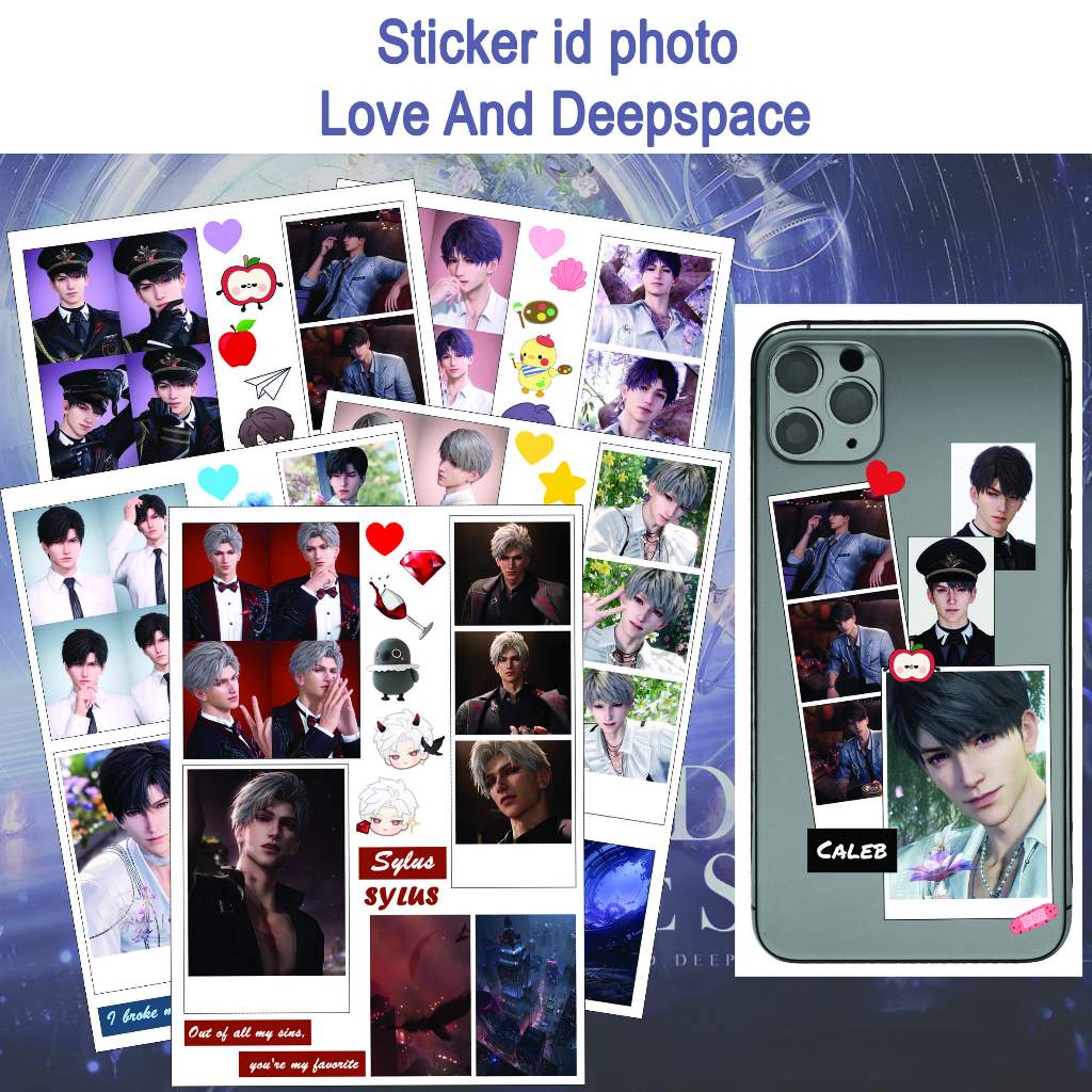 [BELUM DICUTTING] Sticker ID Photo Love and Deepspace 1 set Waterproof stiker Xavier Rafayel Zayne S