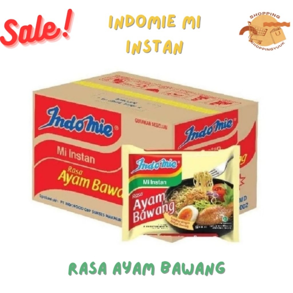 

Indomie Mi Instan Rasa Ayam Bawang (40 pcs/69 g/karton)