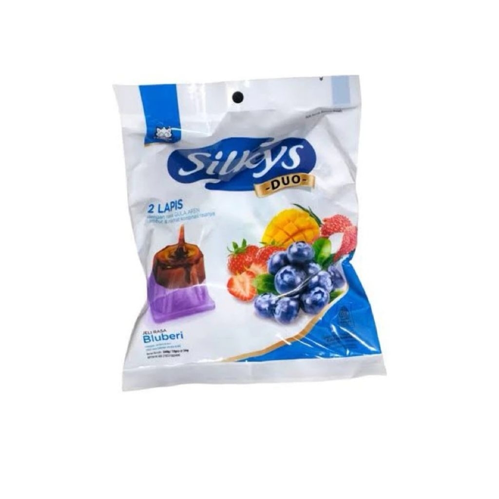 

1KG/40PCS SILKYS PUDING DUO 2 LAPIS MIX (STRAWBERRY,MANGGA,BLUEBERRY)