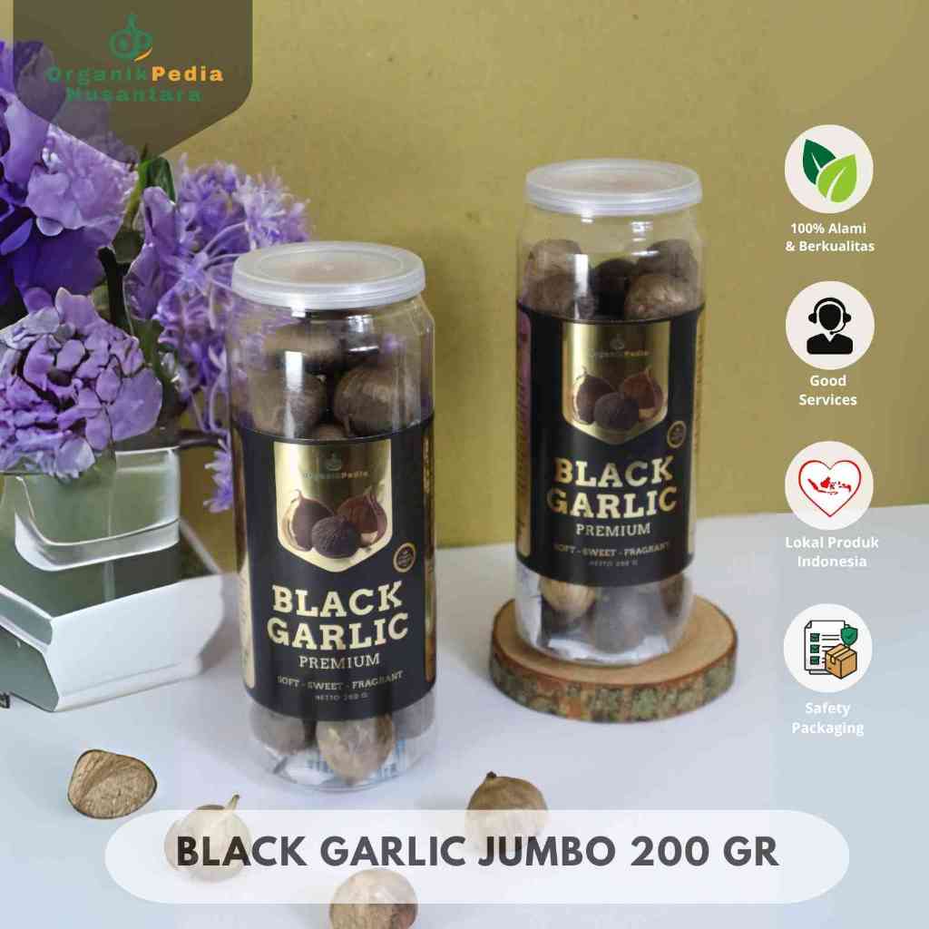 

2PCS JUMBO BLACK GARLIC Bawang Hitam Tunggal Premium Organikpedia Nusantara 200gr