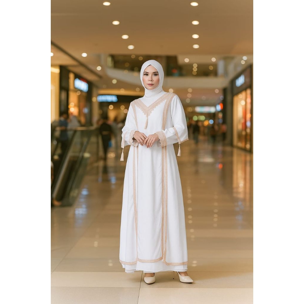 GAMIS PUTIH MEWAH