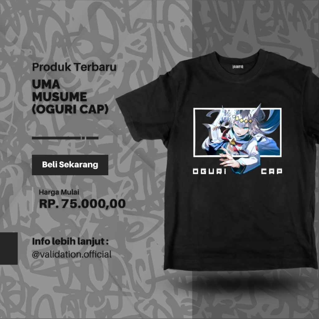 Kaos "Oguri Cap" Uma Musume Katalog