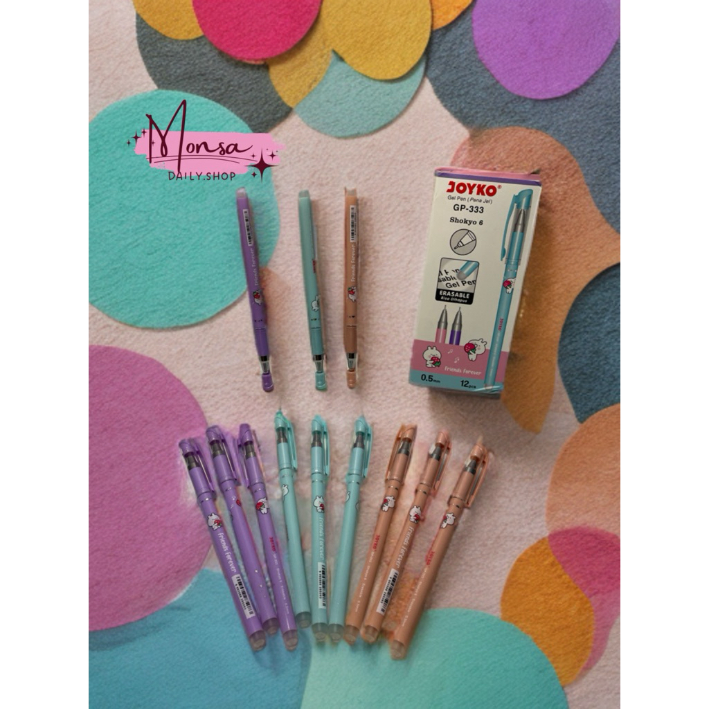 

Joyko Gel Pen Shokyo 6 Warna Hitam Bisa di Hapus - pcs