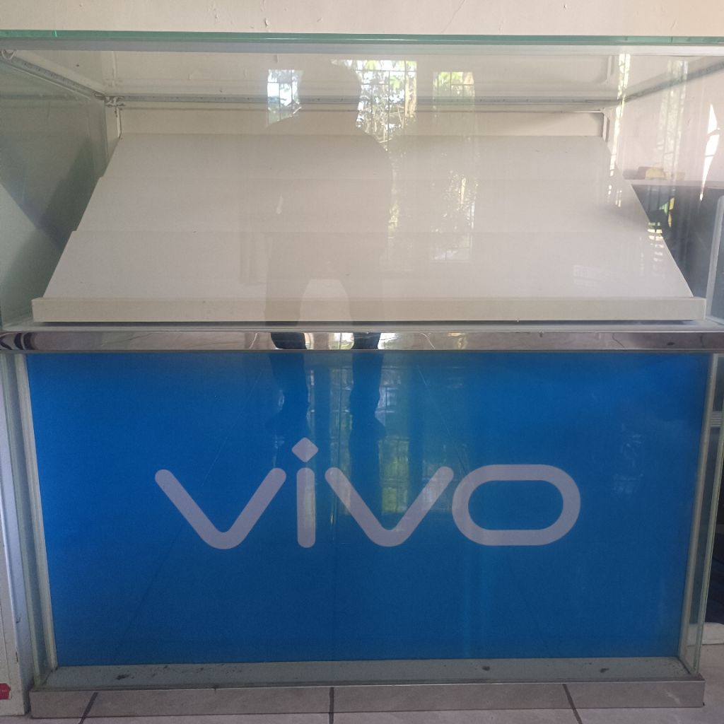 ETALASE HP VIVO ORIGINAL PANJANG 110 CM LEBAR 60 CM TEBAL KACA 8 mm