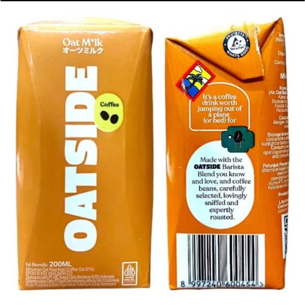 

Susu Super Segar OATSIDE OAT MILK 200 ML COFFEE Susu Gandum Oat Side - Beli Banyak = Makin Murah!!!