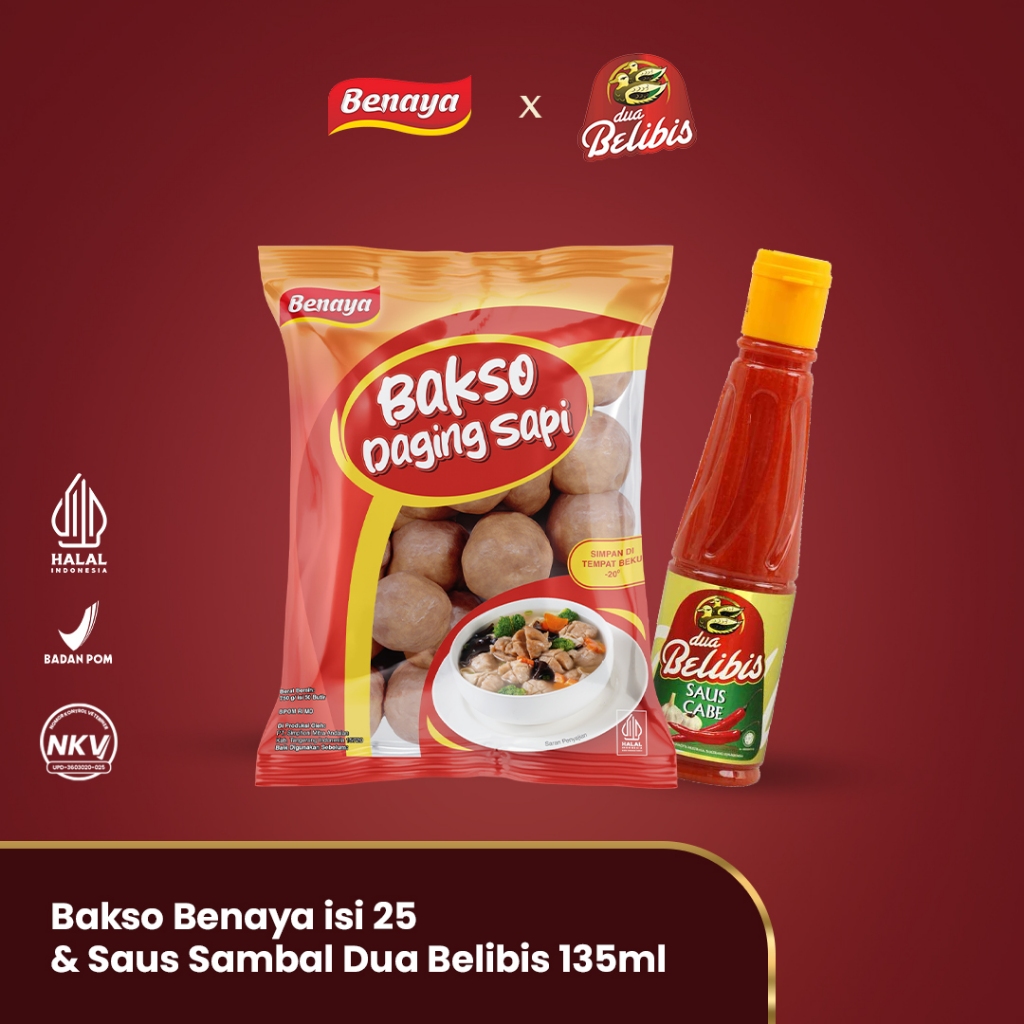 

Bakso Benaya Premium isi 25 + Saus Dua Belibis