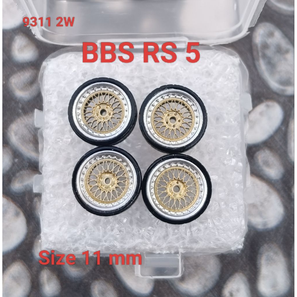 Velg + Ban 11 mm Custom diecast 2W  skala 1:64 hotwheels