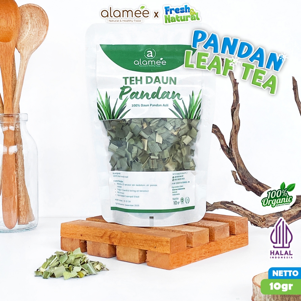 

Teh Daun Pandan Kering Leaf Tea Organik Alami Minuman Herbal Siap Seduh 10 Gr fresh and natural