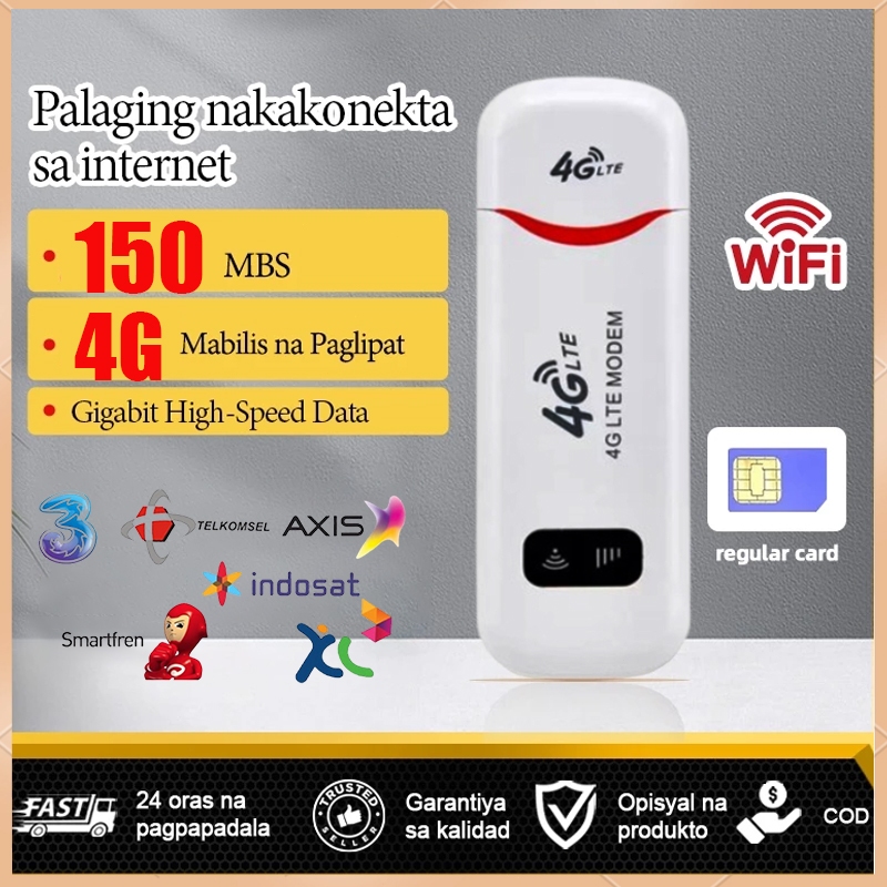 Modem Wifi USB 4G Hotspot WiFi Kecepatan 150Mbps Mendukung Kartu SIM Universal untuk Internet Cepat 