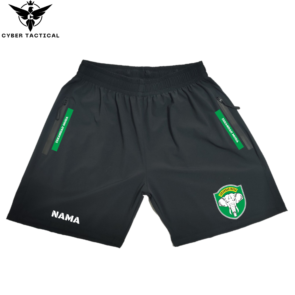 Celana RUNNING Pria Logo TNI Bahan Adem dengan Risleting Waterproof & Tali Adjustable